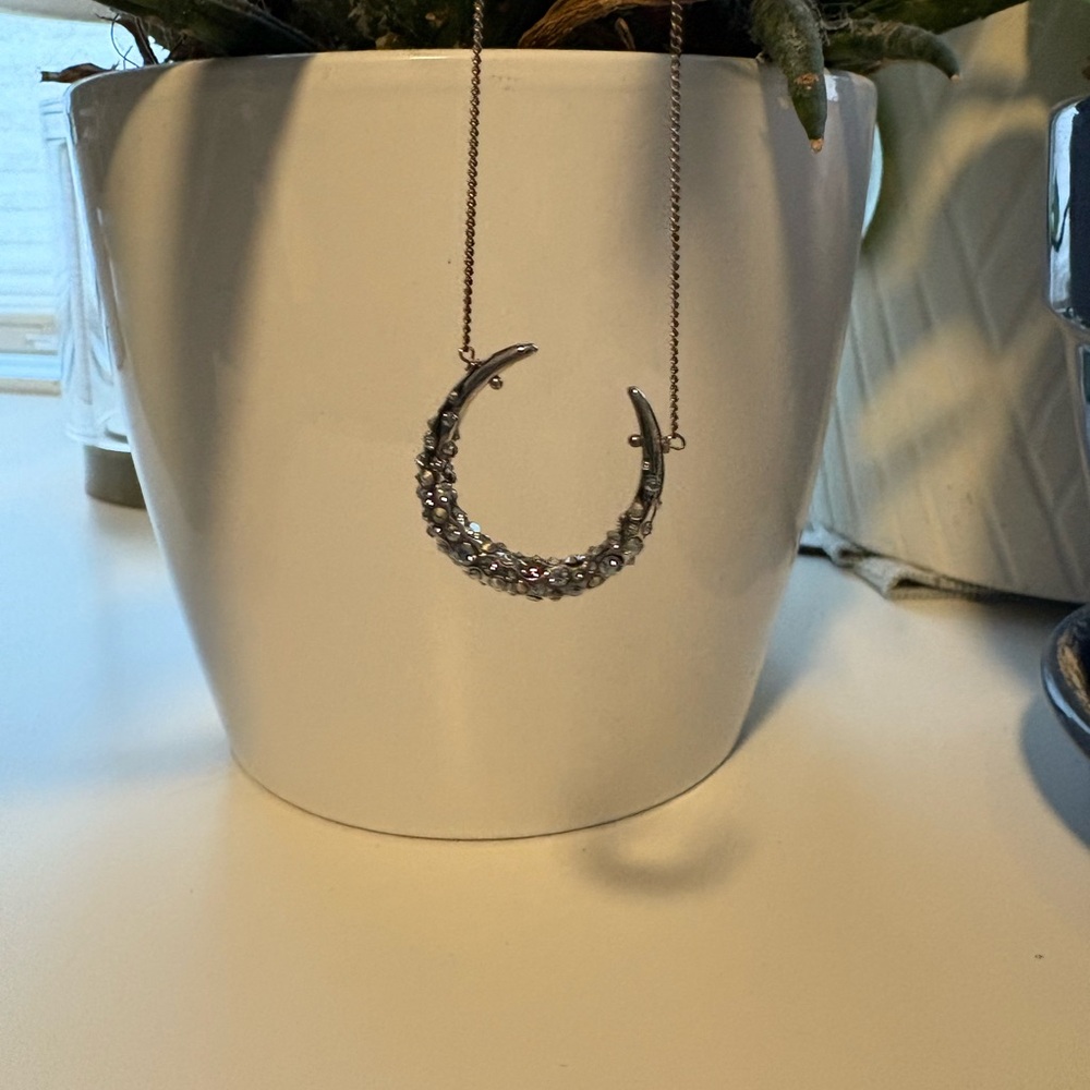 Alexis Bittar Crystal Encrusted Horseshoe Pendant Necklace - Picture 11 of 12